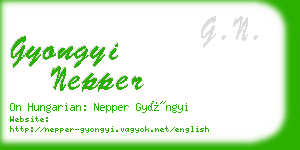 gyongyi nepper business card